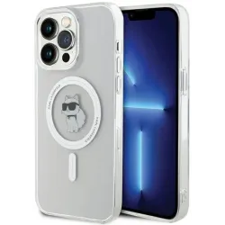 Karl Lagerfeld IML Choupette Back Cover hoesje met MagSafe voor Apple iPhone 15 Pro Max - Transparant