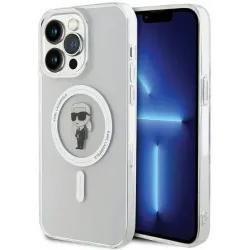 Karl Lagerfeld IML Ikonik Back Cover hoesje met MagSafe voor Apple iPhone 15 Pro Max - Transparant