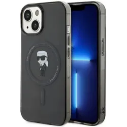 Karl Lagerfeld IML Ikonik Back Cover hoesje met MagSafe voor Apple iPhone 15 - Zwart