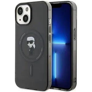 Karl Lagerfeld IML Ikonik Back Cover hoesje met MagSafe voor Apple iPhone 15 - Zwart