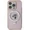 Karl Lagerfeld Ring Stand Karl & Choupette Hard Case Back Cover hoesje met MagSafe voor Apple iPhone 15 - Roze