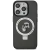 Karl Lagerfeld Ring Stand Karl & Choupette Hard Case Back Cover hoesje met MagSafe voor Apple iPhone 15 Pro Max - Zwart 3