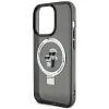 Karl Lagerfeld Ring Stand Karl & Choupette Hard Case Back Cover hoesje met MagSafe voor Apple iPhone 15 Pro Max - Zwart 6