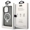 Karl Lagerfeld Ring Stand Karl & Choupette Hard Case Back Cover hoesje met MagSafe voor Apple iPhone 15 Pro Max - Zwart 8