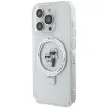 Karl Lagerfeld Ring Stand Karl & Choupette Hard Case Back Cover hoesje met MagSafe voor Apple iPhone 14 Pro - Wit 2