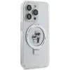 Karl Lagerfeld Ring Stand Karl & Choupette Hard Case Back Cover hoesje met MagSafe voor Apple iPhone 14 Pro - Wit 4