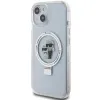 Karl Lagerfeld Ring Stand Karl & Choupette Hard Case Back Cover hoesje met MagSafe voor Apple iPhone 14 - Wit 2