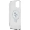 Karl Lagerfeld Ring Stand Karl & Choupette Hard Case Back Cover hoesje met MagSafe voor Apple iPhone 14 - Wit 7