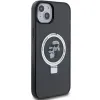 Karl Lagerfeld Ring Stand Karl & Choupette Hard Case Back Cover hoesje met MagSafe voor Apple iPhone 14 - Zwart 4