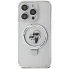 Karl Lagerfeld Ring Stand Karl & Choupette Hard Case Back Cover hoesje met MagSafe voor Apple iPhone 14 Pro Max - Wit 3