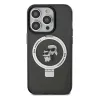 Karl Lagerfeld Ring Stand Karl & Choupette Hard Case Back Cover hoesje met MagSafe voor Apple iPhone 14 Pro Max - Zwart 3
