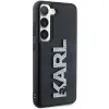 Karl Lagerfeld 3D Rubber Glitter Logo Back Cover hoesje voor Samsung Galaxy S23 Plus - Zwart 3
