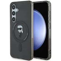 Karl Lagerfeld IML Ikonik Back Cover hoesje met MagSafe voor Samsung Galaxy S24 - Zwart