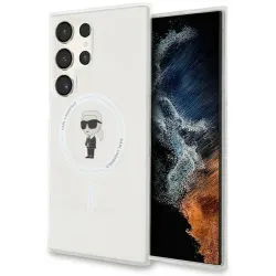 Karl Lagerfeld IML Ikonik Back Cover hoesje met MagSafe voor Samsung Galaxy S24 Ultra - Transparant