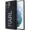 Karl Lagerfeld 3D Rubber Glitter Logo Back Cover hoesje voor Samsung Galaxy S24 Ultra - Zwart