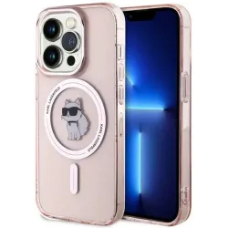 Karl Lagerfeld IML Choupette Back Cover hoesje met MagSafe voor Apple iPhone 14 Pro - Roze