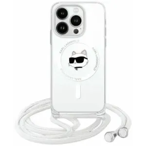 Karl Lagerfeld IML Choupette Head & Cord Back Cover hoesje met MagSafe voor Apple iPhone 14 - Transparant