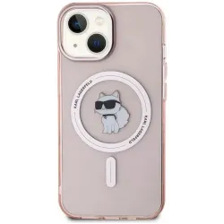 Karl Lagerfeld IML Choupette Back Cover hoesje met MagSafe voor Apple iPhone 14 - Roze