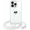 Karl Lagerfeld IML Choupette Head & Cord Back Cover hoesje met MagSafe voor Apple iPhone 15 Pro Max - Transparant
