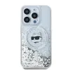 Karl Lagerfeld Liquid Glitter Choupette Head Back Cover hoesje met MagSafe voor Apple iPhone 14 Pro - Transparant 2
