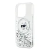 Karl Lagerfeld Liquid Glitter Choupette Head Back Cover hoesje met MagSafe voor Apple iPhone 14 Pro - Transparant 5