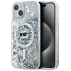 Karl Lagerfeld Liquid Glitter Choupette Head Back Cover hoesje met MagSafe voor Apple iPhone 14 - Transparant 0