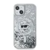 Karl Lagerfeld Liquid Glitter Choupette Head Back Cover hoesje met MagSafe voor Apple iPhone 14 - Transparant 2