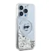 Karl Lagerfeld Liquid Glitter Choupette Head Back Cover hoesje met MagSafe voor Apple iPhone 15 Pro - Transparant 3
