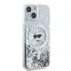 Karl Lagerfeld Liquid Glitter Choupette Head Back Cover hoesje met MagSafe voor Apple iPhone 15 Plus/14 Plus - Transparant 3