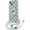 Karl Lagerfeld IML Crossbody Monogram Karl & Choupette Head Back Cover hoesje met MagSafe voor Apple iPhone 15/14 - Transparant