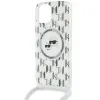Karl Lagerfeld IML Crossbody Monogram Karl & Choupette Head Back Cover hoesje met MagSafe voor Apple iPhone 15/14 - Transparant 5
