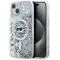 Karl Lagerfeld Liquid Glitter Choupette Head Back Cover hoesje met MagSafe voor Apple iPhone 15 - Transparant