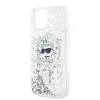 Karl Lagerfeld Liquid Glitter Choupette Head Back Cover hoesje met MagSafe voor Apple iPhone 15 - Transparant 5