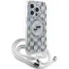 Karl Lagerfeld IML Crossbody Monogram Karl & Choupette Head Back Cover hoesje met MagSafe voor Apple iPhone 15 Pro Max - Transparant 2