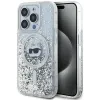 Karl Lagerfeld Liquid Glitter Choupette Head Back Cover hoesje met MagSafe voor Apple iPhone 15 Pro Max - Transparant 0