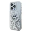 Karl Lagerfeld Liquid Glitter Choupette Head Back Cover hoesje met MagSafe voor Apple iPhone 15 Pro Max - Transparant 1