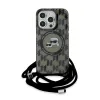Karl Lagerfeld IML Crossbody Monogram Karl & Choupette Head Back Cover hoesje met MagSafe voor Apple iPhone 15 Pro - Zwart 2