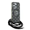 Karl Lagerfeld IML Crossbody Monogram Karl & Choupette Head Back Cover hoesje met MagSafe voor Apple iPhone 15 Pro - Zwart 3