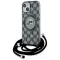 Karl Lagerfeld IML Crossbody Monogram Karl & Choupette Head Back Cover hoesje met MagSafe voor Apple iPhone 15/14 - Zwart