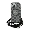Karl Lagerfeld IML Crossbody Monogram Karl & Choupette Head Back Cover hoesje met MagSafe voor Apple iPhone 15/14 - Zwart 2