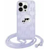 Karl Lagerfeld IML Crossbody Monogram Karl & Choupette Head Back Cover hoesje met MagSafe voor Apple iPhone 15/14 - Paars