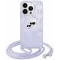 Karl Lagerfeld IML Crossbody Monogram Karl & Choupette Head Back Cover hoesje met MagSafe voor Apple iPhone 15/14 - Paars