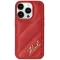 Karl Lagerfeld Diagonal Quilted Script Back Cover hoesje voor Apple iPhone 15/14 - Rood