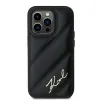 Karl Lagerfeld Diagonal Quilted Script Back Cover hoesje voor Apple iPhone 14 Pro - Zwart 2