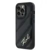 Karl Lagerfeld Diagonal Quilted Script Back Cover hoesje voor Apple iPhone 14 Pro - Zwart 3