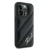 Karl Lagerfeld Diagonal Quilted Script Back Cover hoesje voor Apple iPhone 14 Pro - Zwart 4