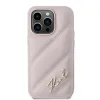 Karl Lagerfeld Diagonal Quilted Script Back Cover hoesje voor Apple iPhone 14 Pro - Roze 3