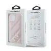 Karl Lagerfeld Diagonal Quilted Script Back Cover hoesje voor Apple iPhone 14 - Roze 8