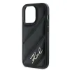 Karl Lagerfeld Diagonal Quilted Script Back Cover hoesje voor Apple iPhone 14 Pro Max - Zwart 6