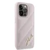 Karl Lagerfeld Diagonal Quilted Script Back Cover hoesje voor Apple iPhone 14 Pro Max - Roze 4